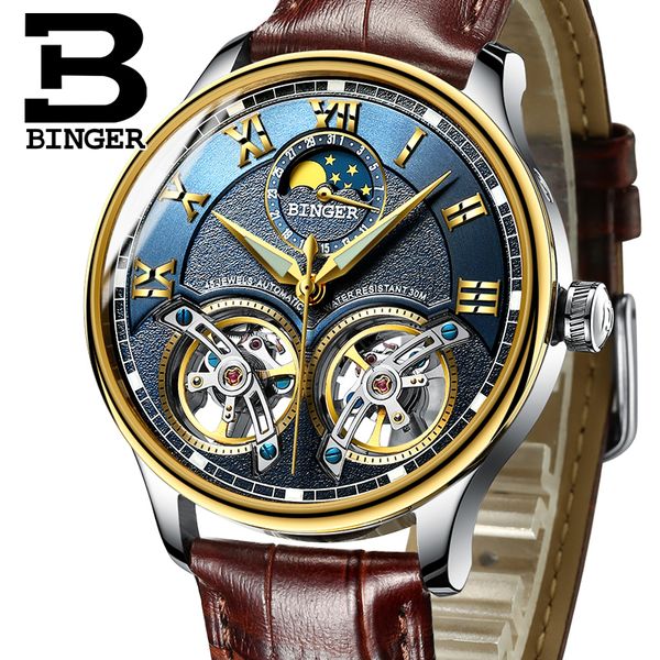 2019 new mechanical men watches binger role skeleton wrist sapphire waterproof watch men clock male reloj hombre, Slivery;brown
2019 new mechanical men watches binger role skeleton wrist sapphire waterproof watch men clock male reloj hombre, Slivery;brown