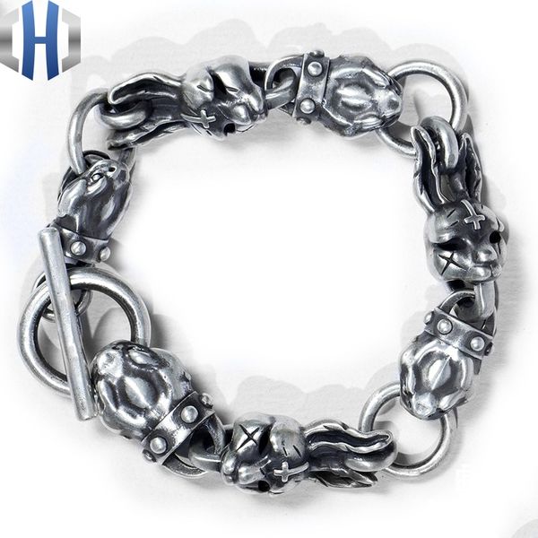 original design handmade silver personality bracelet 925 silver bracelet, Black