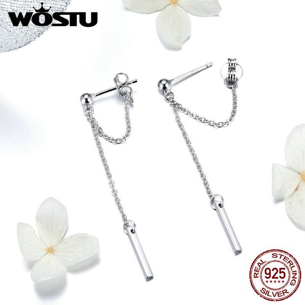 wostu classic 925 sterling silver geometric long line drop earrings for women wedding engagement minimalist style jewelry fie550, Golden
wostu classic 925 sterling silver geometric long line drop earrings for women wedding engagement minimalist style jewelry fie550, Golden