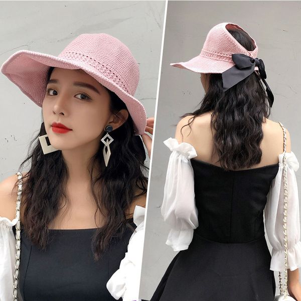 foldable beach hat women's summer holiday outings sunscreen beach hats handwoven butterfly-knotted sports straw cap, Black;white
foldable beach hat women's summer holiday outings sunscreen beach hats handwoven butterfly-knotted sports straw cap, Black;white
