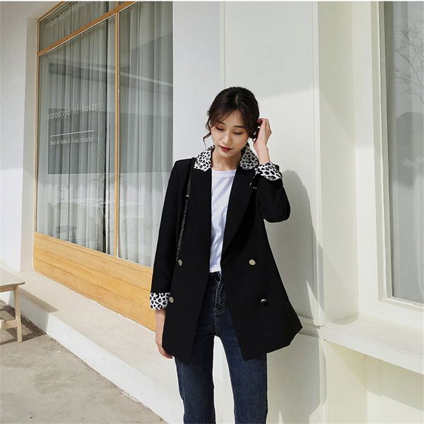 hzirip new women leopard color-hit office ladies double breasted notched gentle fresh autumn slender chic blazers large size, White;black
hzirip new women leopard color-hit office ladies double breasted notched gentle fresh autumn slender chic blazers large size, White;black