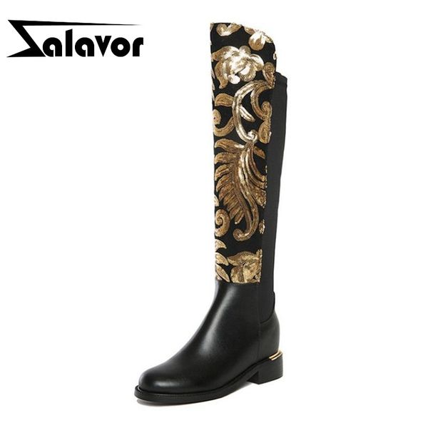zalavor size 34-42 women boots genuine leather print zipper round toe knee women boots vintage mature shoes footwear, Black
zalavor size 34-42 women boots genuine leather print zipper round toe knee women boots vintage mature shoes footwear, Black