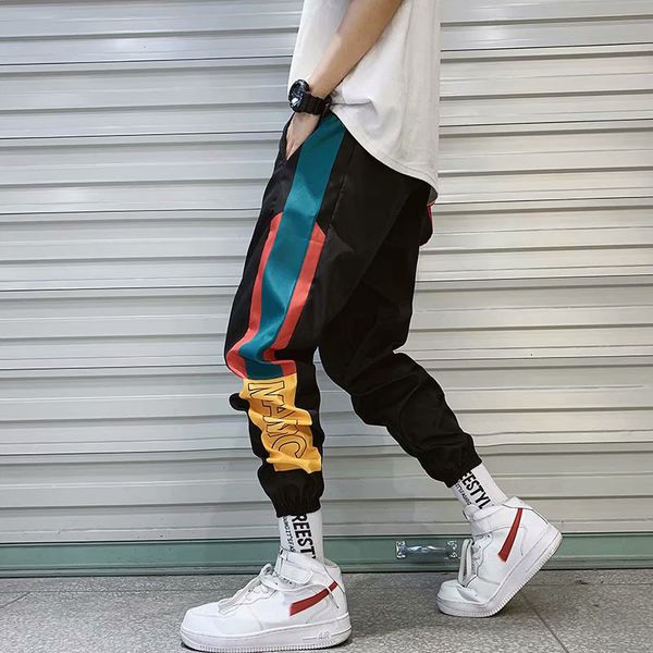 hip hop streetwear men's splice joggers pants fashion men casual cargo pant trousers high street elastic waist harem pant men, Black
hip hop streetwear men's splice joggers pants fashion men casual cargo pant trousers high street elastic waist harem pant men, Black