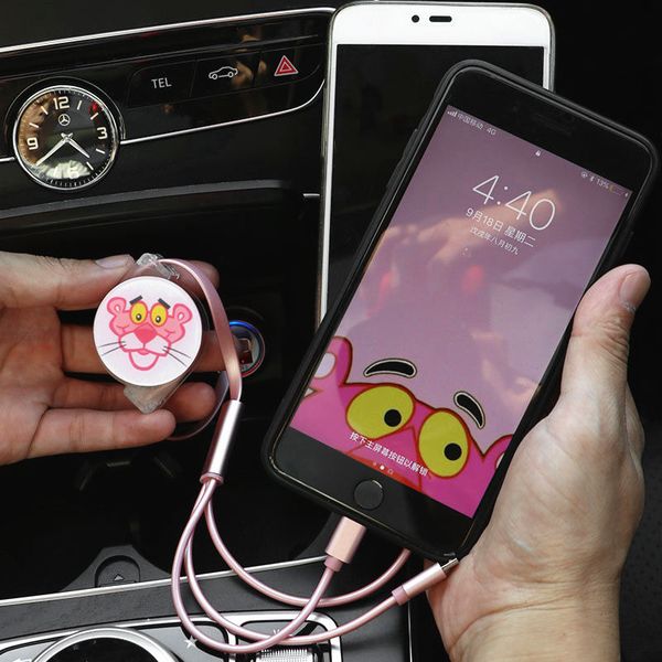 pink cartoon dual usb car charger car cigarette lighter universal usb car-charger three in one charging line fast charging
pink cartoon dual usb car charger car cigarette lighter universal usb car-charger three in one charging line fast charging