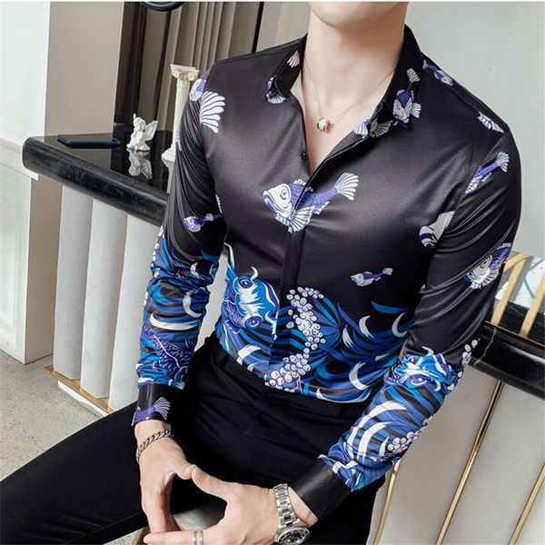 new luxury design shirt men slim fit long sleeve camisa masculina l men club prom shirt, White;black
new luxury design shirt men slim fit long sleeve camisa masculina l men club prom shirt, White;black
