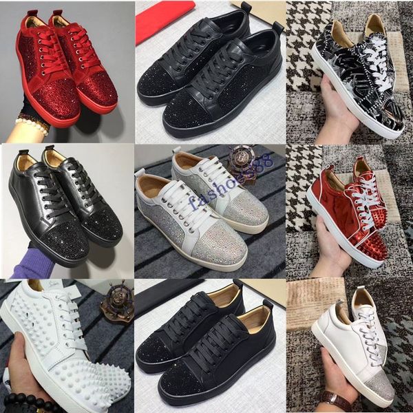 2019 designer sneakers red bottom shoe low cut suede spike luxury shoes for men and women shoes party wedding crystal leather sneakers, Black
2019 designer sneakers red bottom shoe low cut suede spike luxury shoes for men and women shoes party wedding crystal leather sneakers, Black