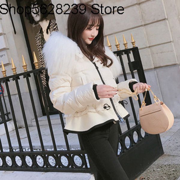 19 winter clothes coat big hair collar cap cotton-padded jacket female short version thicken cotton-padded jacket kaki, Black
19 winter clothes coat big hair collar cap cotton-padded jacket female short version thicken cotton-padded jacket kaki, Black