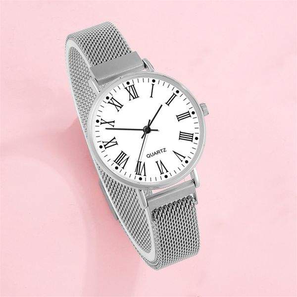 female creative fashion women's magnet buckle mesh belt simple watches ladies quartz analog round wristwatch 2019 gift reloj #d, Slivery;brown
female creative fashion women's magnet buckle mesh belt simple watches ladies quartz analog round wristwatch 2019 gift reloj #d, Slivery;brown