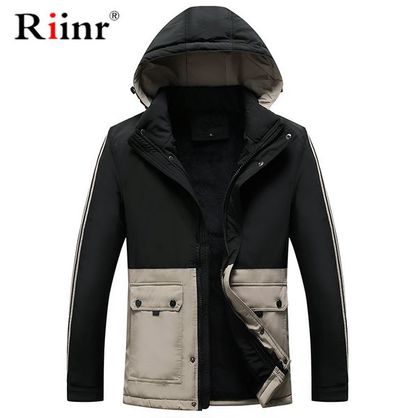 riinr brand new men winter parka jacket thermal thick men's patch work warm hooded parkas male windproof parkas coat, Black
riinr brand new men winter parka jacket thermal thick men's patch work warm hooded parkas male windproof parkas coat, Black