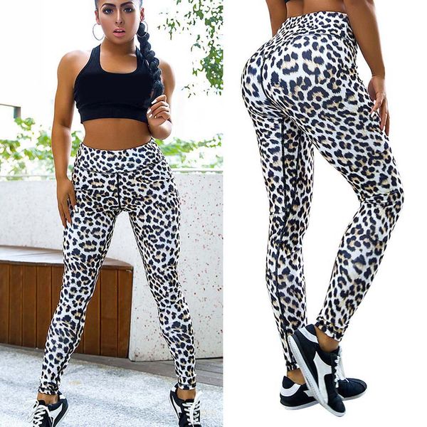 women leggings leopard printed high waist breathable stretchy yoga pants for fitness bb55, White;red
women leggings leopard printed high waist breathable stretchy yoga pants for fitness bb55, White;red