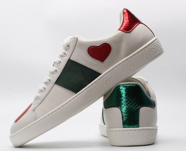 with box 2019 fashion stripes green red embroidered sneakers ace black genuine leather men women casual designer shoes l29
with box 2019 fashion stripes green red embroidered sneakers ace black genuine leather men women casual designer shoes l29