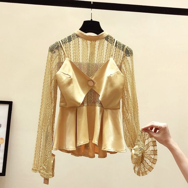 yellow lace blouse women 2020 spring new slim crew neck mesh lace long sleeve shirt lady's blusas, White
yellow lace blouse women 2020 spring new slim crew neck mesh lace long sleeve shirt lady's blusas, White
