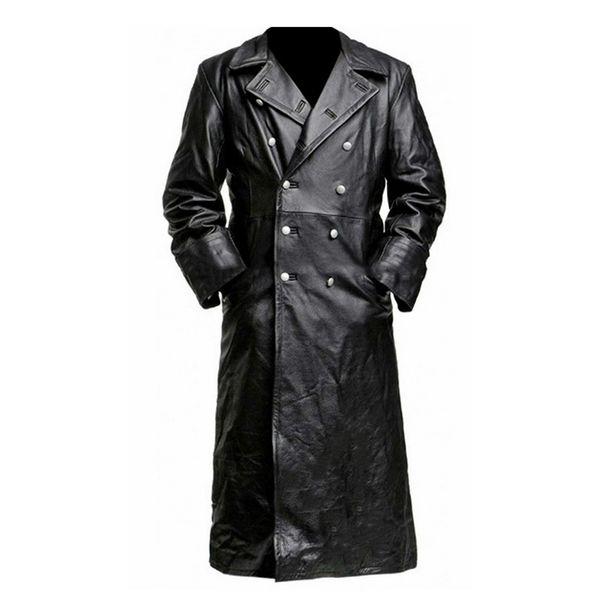 men's fur & faux leather jacket man punk style button vintage casacos masculino casual outwear jaqueta long veste solid coat, Black
men's fur & faux leather jacket man punk style button vintage casacos masculino casual outwear jaqueta long veste solid coat, Black