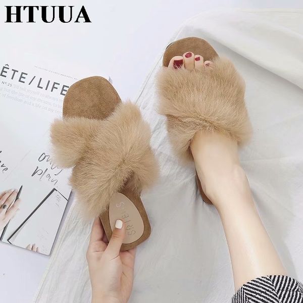 htuua fashion fluffy faux fur slippers women slides flat sandals outdoor indoor floor home slippers winter summer shoes sx1361, Black
htuua fashion fluffy faux fur slippers women slides flat sandals outdoor indoor floor home slippers winter summer shoes sx1361, Black