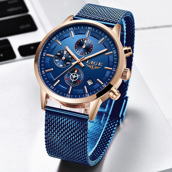 lige new blue casual mesh belt fashion quartz gold sport watch mens watches waterproof clock relogio masculino, Slivery;brown
lige new blue casual mesh belt fashion quartz gold sport watch mens watches waterproof clock relogio masculino, Slivery;brown