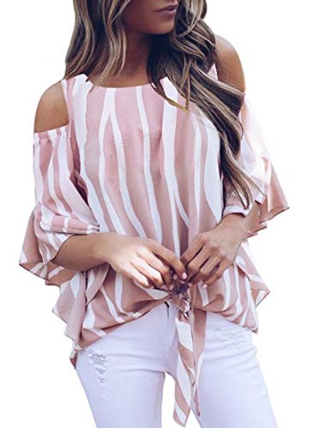 women off shoulder blouse spring casual striped print half sleeve female shirt fashion lace up bandage shirt woman blouses, White
women off shoulder blouse spring casual striped print half sleeve female shirt fashion lace up bandage shirt woman blouses, White