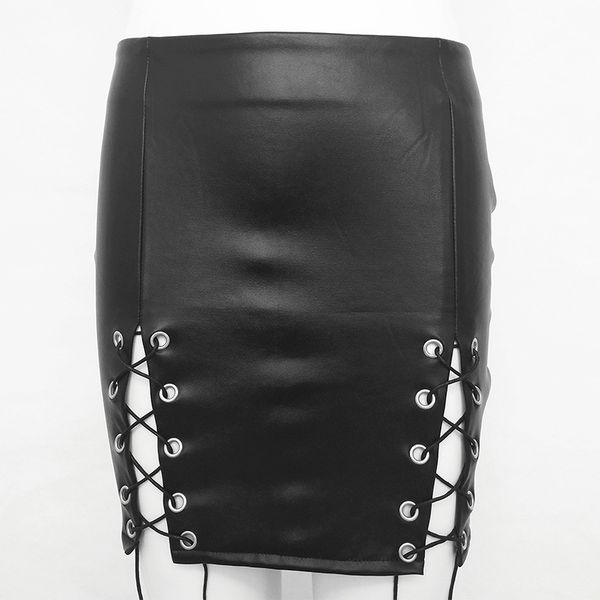 european station irregular short skirt style pu slit with air cover hip a word versatile skirt, Black
european station irregular short skirt style pu slit with air cover hip a word versatile skirt, Black
