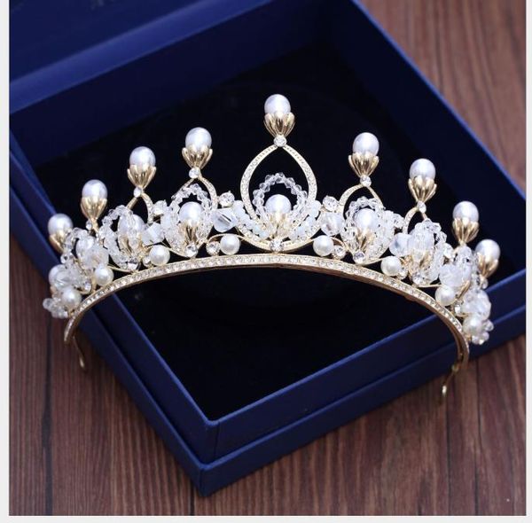 handmade pearl diamond crystal princess crown hair jewelry wedding dress crown accessories, Slivery;golden
handmade pearl diamond crystal princess crown hair jewelry wedding dress crown accessories, Slivery;golden