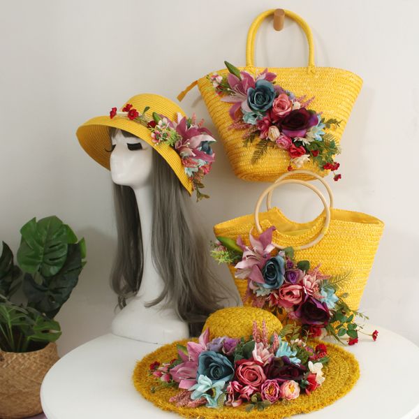 women fashion yellow straw handbag weave rattan summer beach tote multicolor artificial flowers studded bag hat bohemia suit
women fashion yellow straw handbag weave rattan summer beach tote multicolor artificial flowers studded bag hat bohemia suit