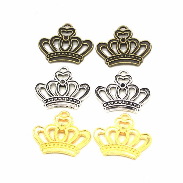 20pcs fashion crown charms pendant for diy bracelet necklace jewelry making alloy crown pendant handmade earrings accessories, Bronze;silver 
20pcs fashion crown charms pendant for diy bracelet necklace jewelry making alloy crown pendant handmade earrings accessories, Bronze;silver