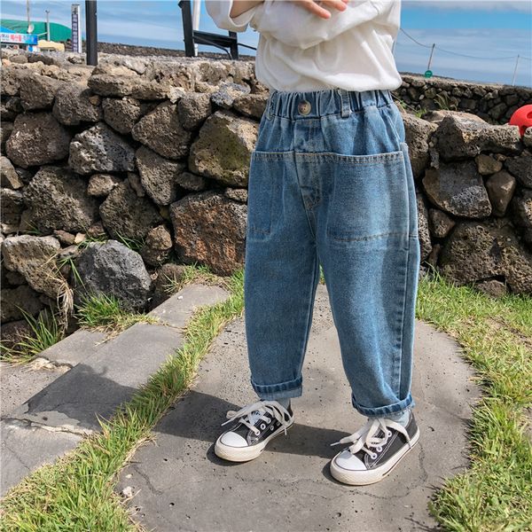 2019 autumn new arrival korean style cotton pure color loose long jeans pants with big pockets for fashion baby girls and boys, Blue
2019 autumn new arrival korean style cotton pure color loose long jeans pants with big pockets for fashion baby girls and boys, Blue