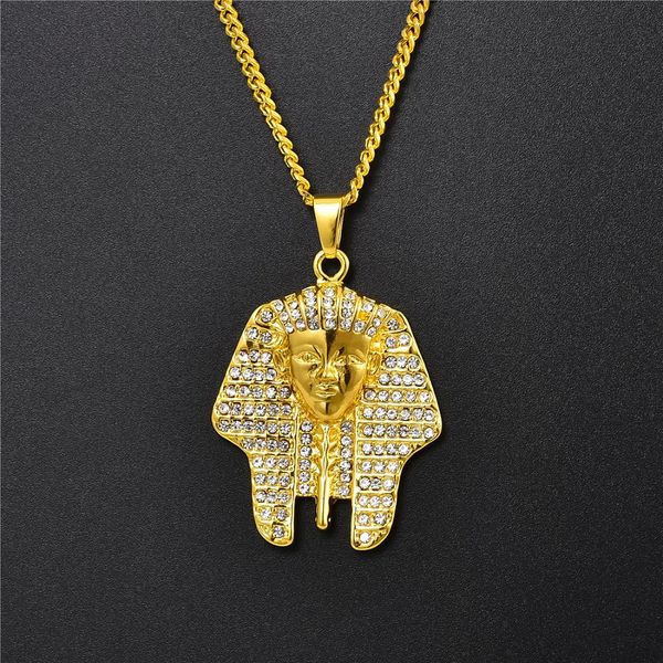 fashion gold plated chain big pharaoh pendants hip hop costume jewelry full rhinestone design link chains punk trendy necklaces for men gift, Silver
fashion gold plated chain big pharaoh pendants hip hop costume jewelry full rhinestone design link chains punk trendy necklaces for men gift, Silver