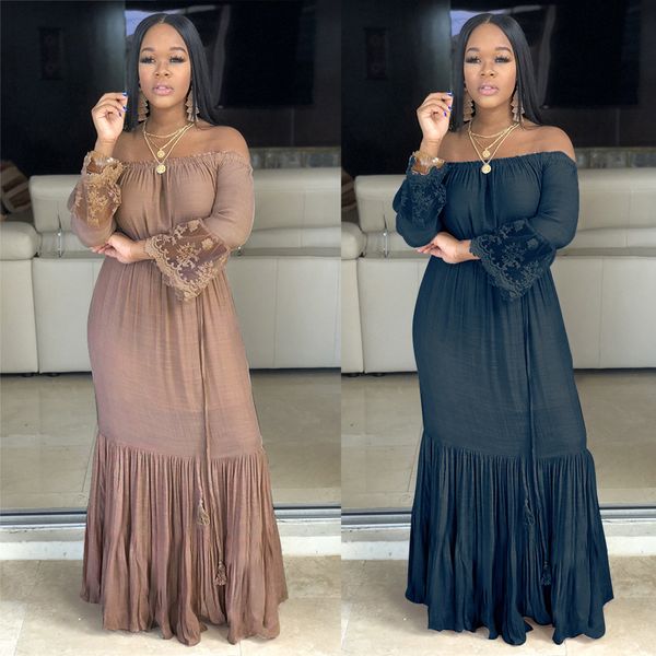 women stitching lace crocheted word shoulder beach skirt solid color tassel straps holiday pleated dress, Black;gray
women stitching lace crocheted word shoulder beach skirt solid color tassel straps holiday pleated dress, Black;gray
