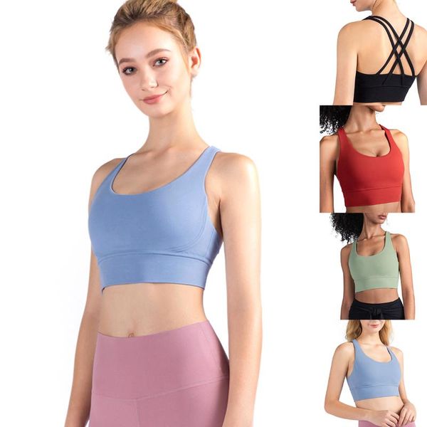 new fabric back cross strappy sports yoga bra padded women gym brassiere running fitness breathable quick-dry sportswear, White;black
new fabric back cross strappy sports yoga bra padded women gym brassiere running fitness breathable quick-dry sportswear, White;black