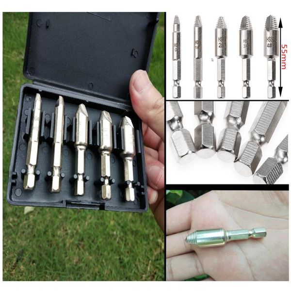 5pcs easy speedout stripped remove damaged screw extractor set hex shank case easy taking out
5pcs easy speedout stripped remove damaged screw extractor set hex shank case easy taking out