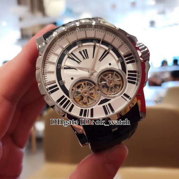 new arrival 45mm double tourbillon excalibur rddbex0250 automatic men's watch white big dial leather strap silver case gents sport watc, Slivery;brown
new arrival 45mm double tourbillon excalibur rddbex0250 automatic men's watch white big dial leather strap silver case gents sport watc, Slivery;brown