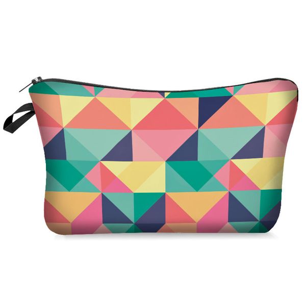 printing makeup bags with multicolor pattern triangles cosmetics pouch for travel ladies pouch women cosmetic bag cosmetic case 
printing makeup bags with multicolor pattern triangles cosmetics pouch for travel ladies pouch women cosmetic bag cosmetic case