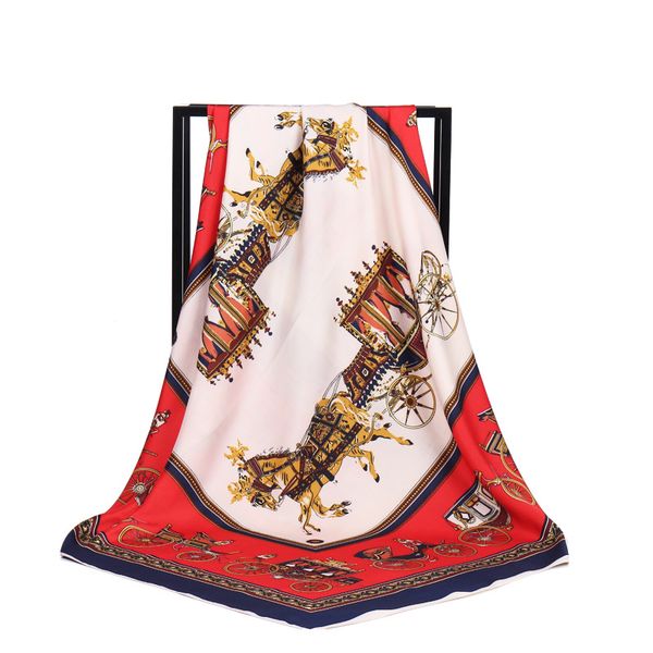 100cm * 100cm square scarf european and american fashion carriage printing scarf ladies shawls well-known brand simulation silk s, Blue;gray
100cm * 100cm square scarf european and american fashion carriage printing scarf ladies shawls well-known brand simulation silk s, Blue;gray