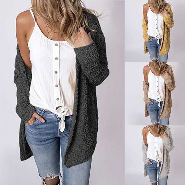 sweater women long sleeve knitted casual loose jacket double pockets 2019 autumn fashion cardigans feminino streetwear, White
sweater women long sleeve knitted casual loose jacket double pockets 2019 autumn fashion cardigans feminino streetwear, White