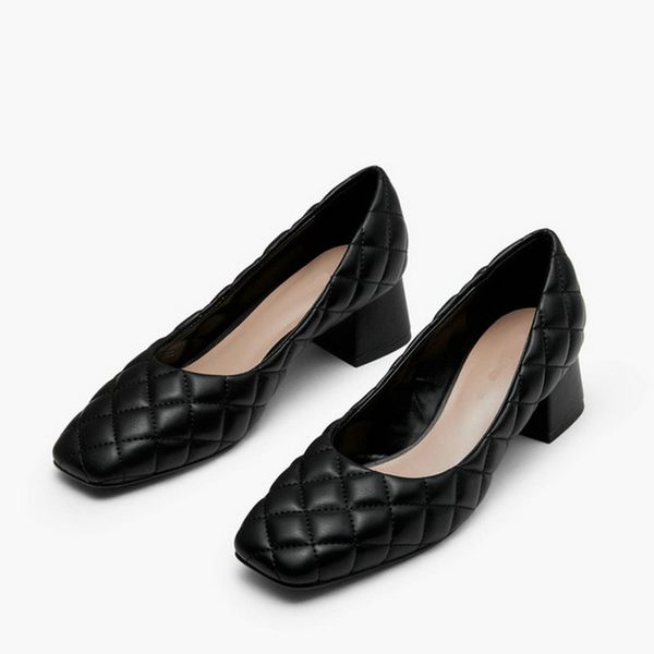 celebrity same paragraph wine red high heels shoes women thick heel plaid square head mid heel women single shoes wedding, Black
celebrity same paragraph wine red high heels shoes women thick heel plaid square head mid heel women single shoes wedding, Black