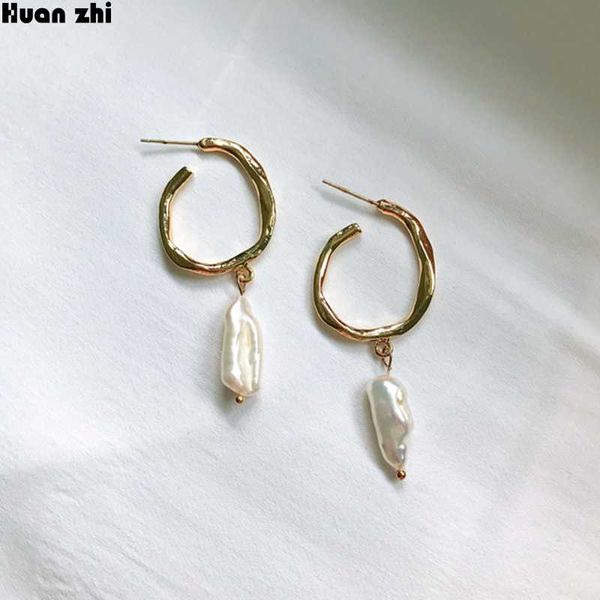 huanzhi baroque design s925 sterling silver pin gold metal fold circle irregular freshwater pearl long stud earrings for women, Golden;silver
huanzhi baroque design s925 sterling silver pin gold metal fold circle irregular freshwater pearl long stud earrings for women, Golden;silver
