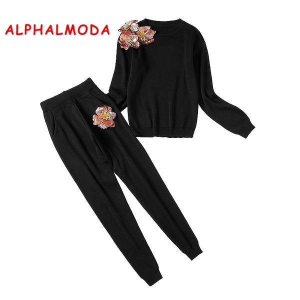 alphalmoda новый блестками цветок свитер + брюки 2 шт. модные костюмы для женщин осень зима мода стильные джемперы брючные наборы, Gray
alphalmoda новый блестками цветок свитер + брюки 2 шт. модные костюмы для женщин осень зима мода стильные джемперы брючные наборы, Gray