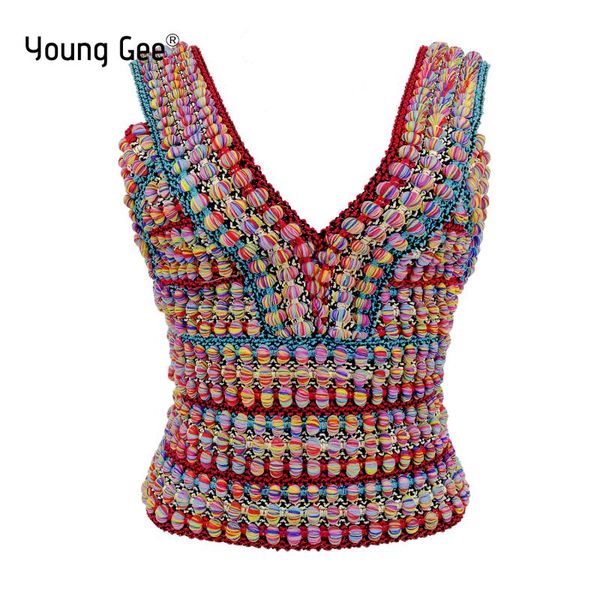 women summer national rainbow fashion strap sleeveless camisole tank bandage high elastic slim crop streetwear, White
women summer national rainbow fashion strap sleeveless camisole tank bandage high elastic slim crop streetwear, White