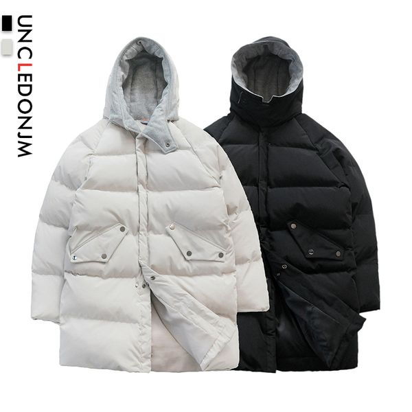 uncledonjm winter jacket men hooded thicken warm parka coat casual loose mens overcoat long cotton camo padded jacket, Black
uncledonjm winter jacket men hooded thicken warm parka coat casual loose mens overcoat long cotton camo padded jacket, Black