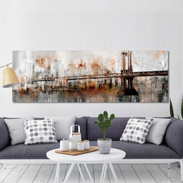 large size modern abstract george washington bridge painting wall art for living room home decor (no frame
large size modern abstract george washington bridge painting wall art for living room home decor (no frame
