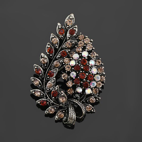 baiduqiandu assorted colors red coffee blue and purple crystal rhinestones flower leaf brooch pins in antique vintage t190622, Gray
baiduqiandu assorted colors red coffee blue and purple crystal rhinestones flower leaf brooch pins in antique vintage t190622, Gray