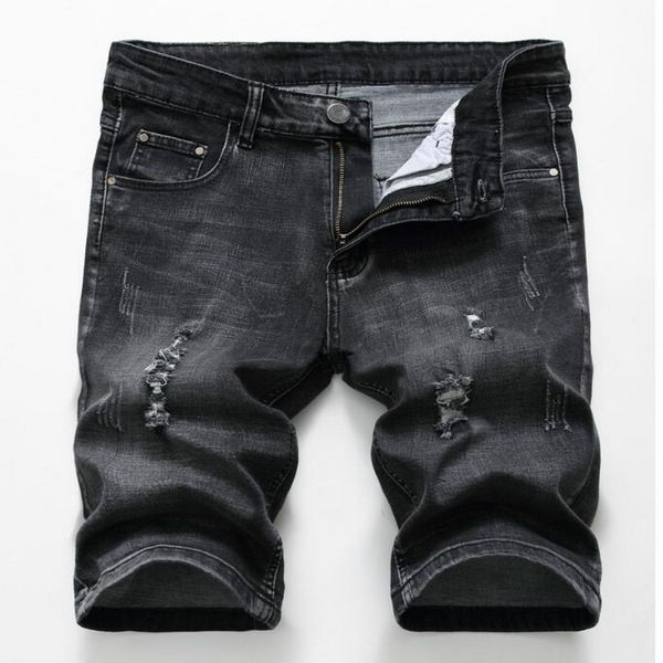 men's denim stretch shorts hole slim small straight men five points denim shorts distressed straight slim male, Blue
men's denim stretch shorts hole slim small straight men five points denim shorts distressed straight slim male, Blue