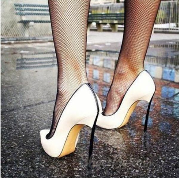 blade heels women white heels pumps pointed toe slip-on metal heel leather dress shoes patchwork wedding shoes bride, Black
blade heels women white heels pumps pointed toe slip-on metal heel leather dress shoes patchwork wedding shoes bride, Black