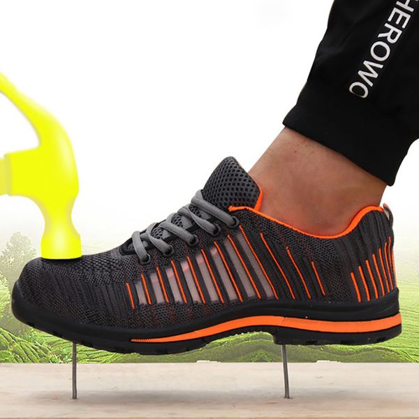 anti-smashing piercing work safety boot breathable men boots steel toe safety shoes slip-on casual sneaker men shoes footwear, Black
anti-smashing piercing work safety boot breathable men boots steel toe safety shoes slip-on casual sneaker men shoes footwear, Black