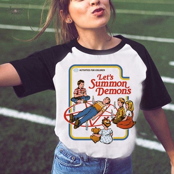 funny tshirt halloween satan vintage women shirt lets summon demons graphic harajuku v neck summer tumblr t shirt female, White
funny tshirt halloween satan vintage women shirt lets summon demons graphic harajuku v neck summer tumblr t shirt female, White