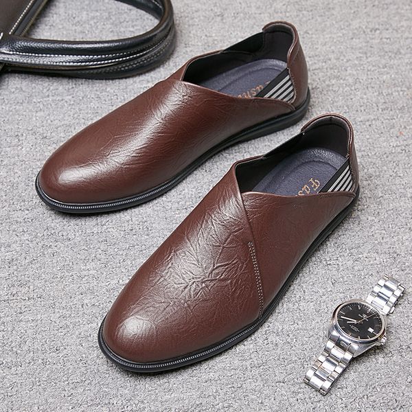2019 men's genuine leather shoes 37-44 head leather soft anti-slip rubber loafers shoes man casual real *1588, Black
2019 men's genuine leather shoes 37-44 head leather soft anti-slip rubber loafers shoes man casual real *1588, Black