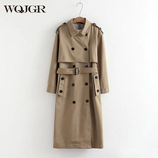 WQJGR 2020 Spring and Autumn Trench Coat Women Double Breasted Long Sleeve Turn-down Collar Windbreaker Trench Femme, Tan;black 
WQJGR 2020 Spring and Autumn Trench Coat Women Double Breasted Long Sleeve Turn-down Collar Windbreaker Trench Femme, Tan;black