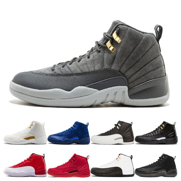 Designer 12 Mens Basketball Shoes 12s Dark grey Bulls gym red College Navy gamma blue Flu Game black Sport Sneakers Trainers Size 40-47
Designer 12 Mens Basketball Shoes 12s Dark grey Bulls gym red College Navy gamma blue Flu Game black Sport Sneakers Trainers Size 40-47