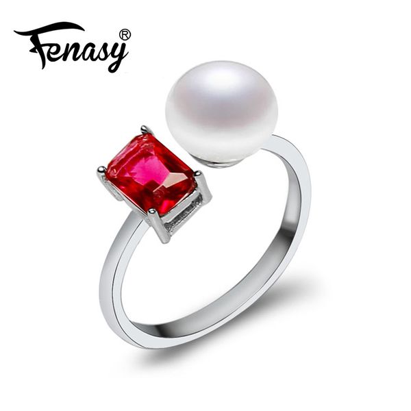 fenasy new colorful ruby cute office style pearl rings for women fashion jewelry geometric square 925 sterling silver ring, Golden;silver
fenasy new colorful ruby cute office style pearl rings for women fashion jewelry geometric square 925 sterling silver ring, Golden;silver