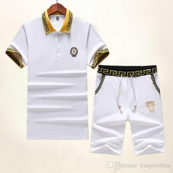 summer mens designer tracksuits medusa printed men stall collar v-neck short sleeves pullover with casual jogger pants suits designer tracks, Gray
summer mens designer tracksuits medusa printed men stall collar v-neck short sleeves pullover with casual jogger pants suits designer tracks, Gray