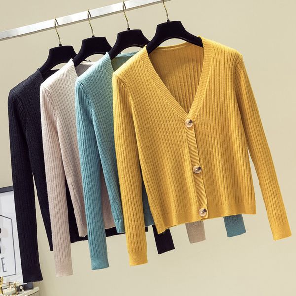 casual v neck button sweater women solid knitted long sleeve cashmere cardigan autumn soft jumper female pure coats pull femme
casual v neck button sweater women solid knitted long sleeve cashmere cardigan autumn soft jumper female pure coats pull femme